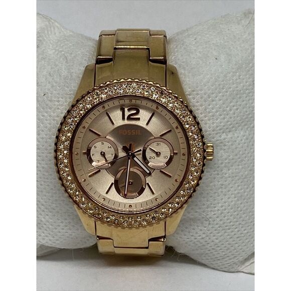 Fossil ES3950 Women's Stainless Steel Analog Rose Gold Dial Quartz Watch XR408 - Picture 3 of 12